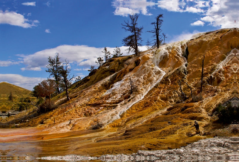 Premium Textil-Leinwand Premium Textil-Leinwand 120 cm x 80 cm quer Mammoth Hot Springs Yellowstone