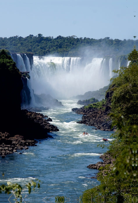 Premium Textil-Leinwand Premium Textil-Leinwand 80 cm x 120 cm  hoch Wasserfälle von Iguazu