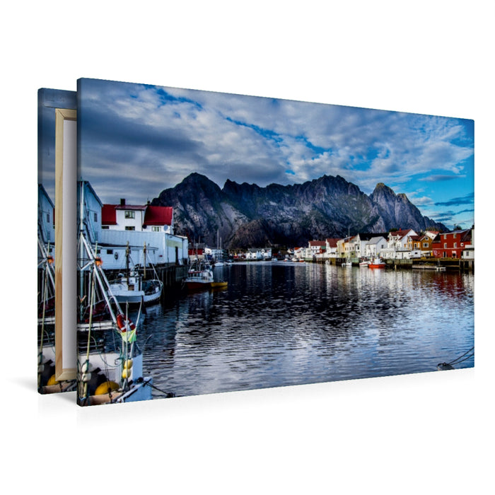 Toile textile haut de gamme Toile textile haut de gamme 120 cm x 80 cm paysage Magnifiques Lofoten 