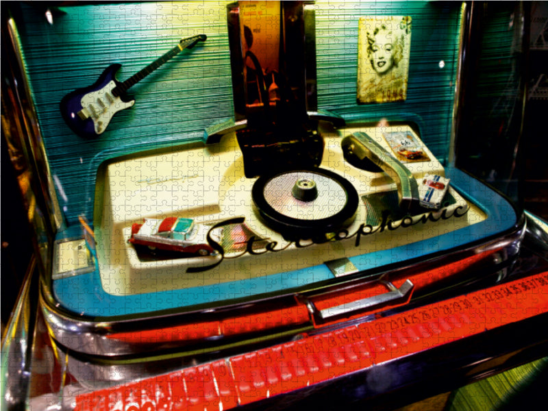 Wurlitzer Jukebox Schallplatten - CALVENDO Foto-Puzzle - calvendoverlag 29.99