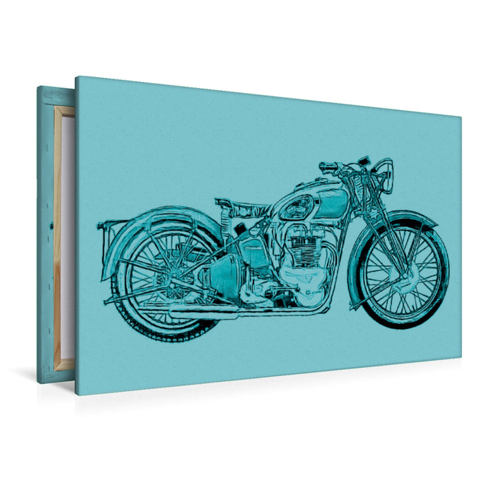 Premium Textil-Leinwand Premium Textil-Leinwand 120 cm x 80 cm quer Triumph Speed Twin