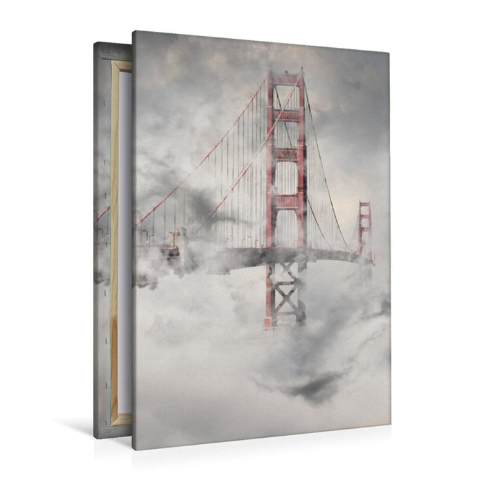 Premium Textil-Leinwand Premium Textil-Leinwand 80 cm x 120 cm  hoch Golden Gate Bridge San Francisco