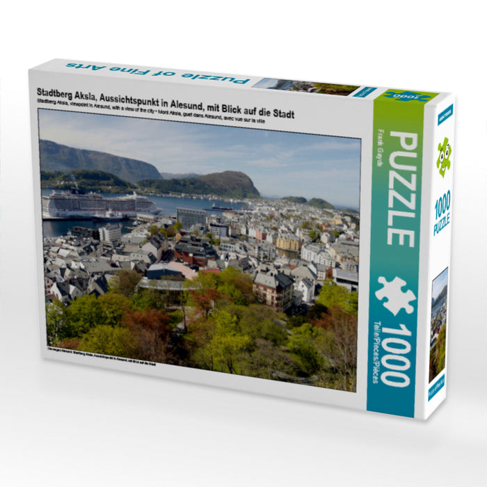 Stadtberg Aksla, Aussichtspunkt in Alesund, mit Blick auf die Stadt - CALVENDO Foto-Puzzle - calvendoverlag 29.99