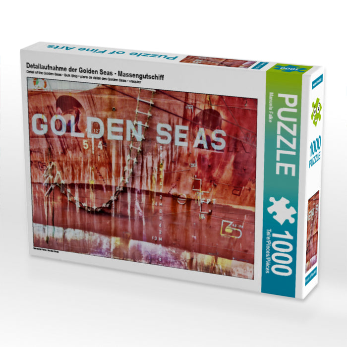 Detailaufnahme der Golden Seas - Massengutschiff - CALVENDO Foto-Puzzle - calvendoverlag 29.99