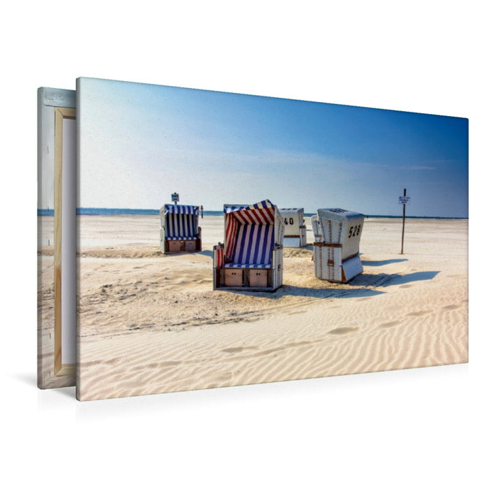 Premium Textil-Leinwand Premium Textil-Leinwand 120 cm x 80 cm quer Ein Motiv aus dem Kalender ST. PETER ORDING Strand und Meer