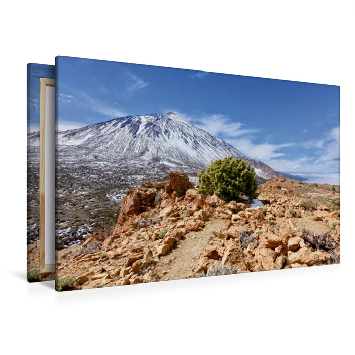 Premium Textil-Leinwand Premium Textil-Leinwand 120 cm x 80 cm quer Blick auf den Teide vom Fortalezzagipfel