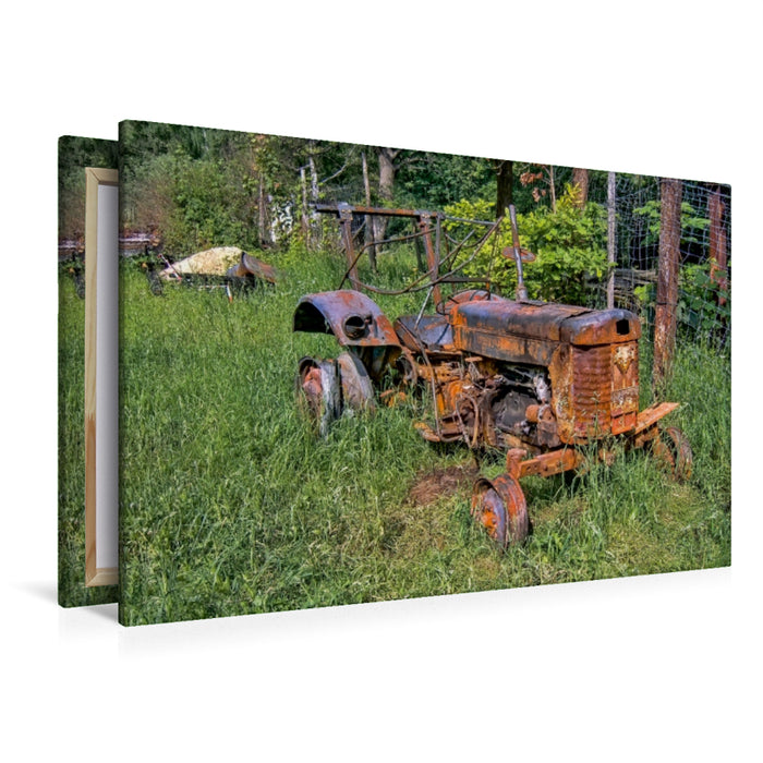 Toile textile premium Toile textile premium 120 cm x 80 cm paysage Un motif du calendrier Tracteurs - game over 