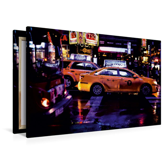 Premium Textil-Leinwand Premium Textil-Leinwand 120 cm x 80 cm quer Ein Motiv aus dem Kalender New York - nur im Taxi