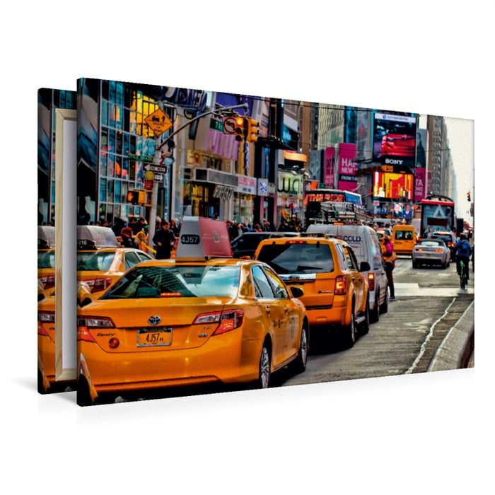 Premium Textil-Leinwand Premium Textil-Leinwand 120 cm x 80 cm quer Ein Motiv aus dem Kalender New York - nur im Taxi