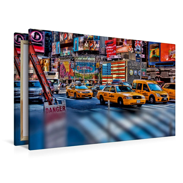 Premium Textil-Leinwand Premium Textil-Leinwand 120 cm x 80 cm quer Ein Motiv aus dem Kalender New York - nur im Taxi