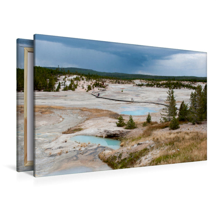 Toile textile premium Toile textile premium 120 cm x 80 cm paysage paysage de cratère à Yellowstone 