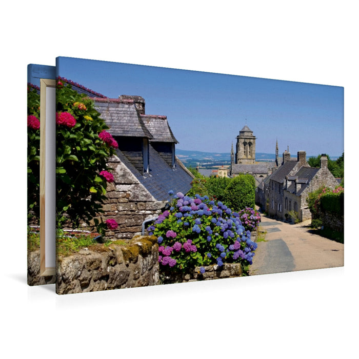 Toile textile premium Toile textile premium 120 cm x 80 cm traversant la Rue Saint-Maurice à Locronan 