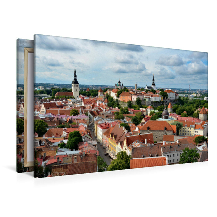 Premium Textil-Leinwand Premium Textil-Leinwand 120 cm x 80 cm quer Blick über die Altstadt