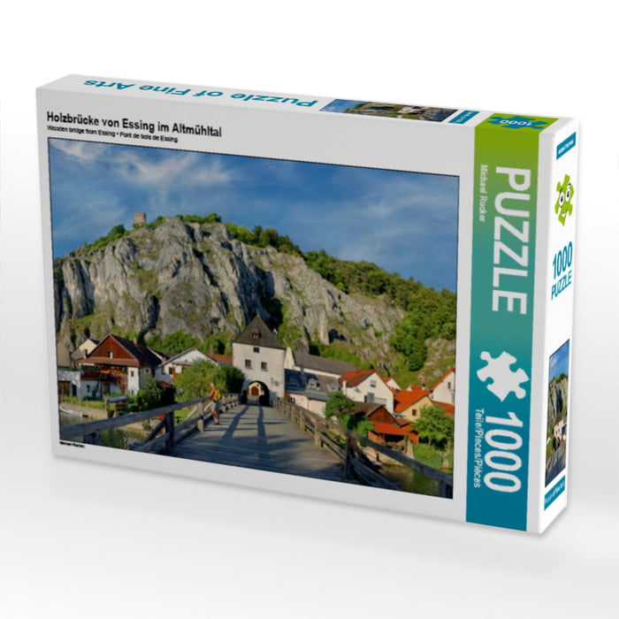 Holzbrücke von Essing im Altmühltal - CALVENDO Foto-Puzzle - calvendoverlag 29.99