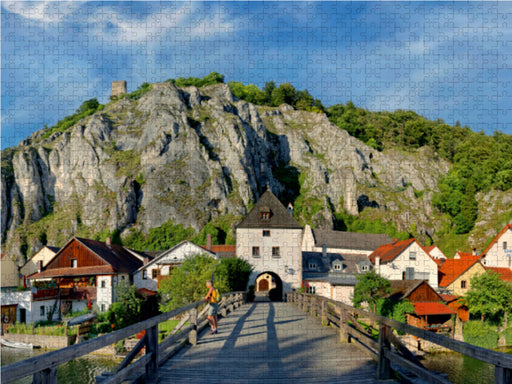 Holzbrücke von Essing im Altmühltal - CALVENDO Foto-Puzzle - calvendoverlag 29.99