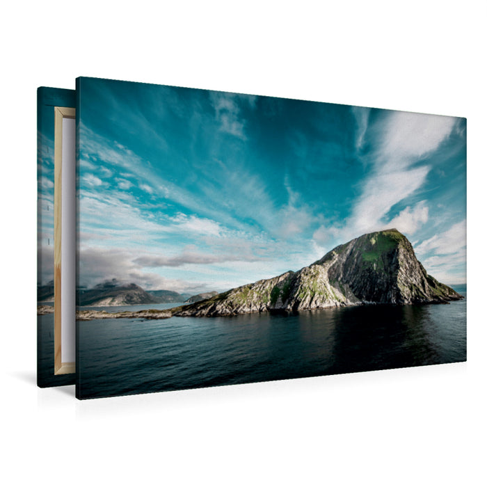 Toile textile haut de gamme Toile textile haut de gamme 120 cm x 80 cm paysage paysage de fjord 