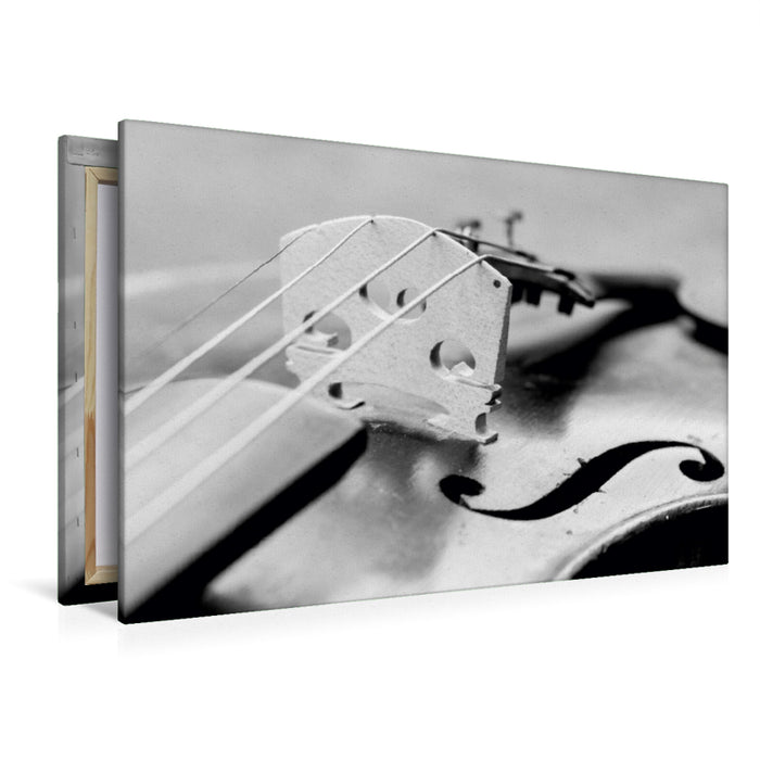 Premium Textil-Leinwand Premium Textil-Leinwand 120 cm x 80 cm quer Ein Motiv aus dem Kalender Geige - Close Up