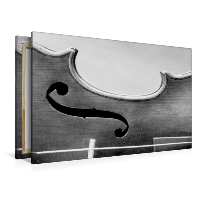 Premium Textil-Leinwand Premium Textil-Leinwand 120 cm x 80 cm quer Ein Motiv aus dem Kalender Geige - Close Up