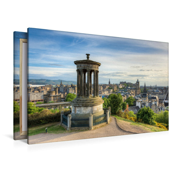 Premium Textile Canvas Premium Textile Canvas 120cm x 80cm landscape Edinburgh Calton Hill 