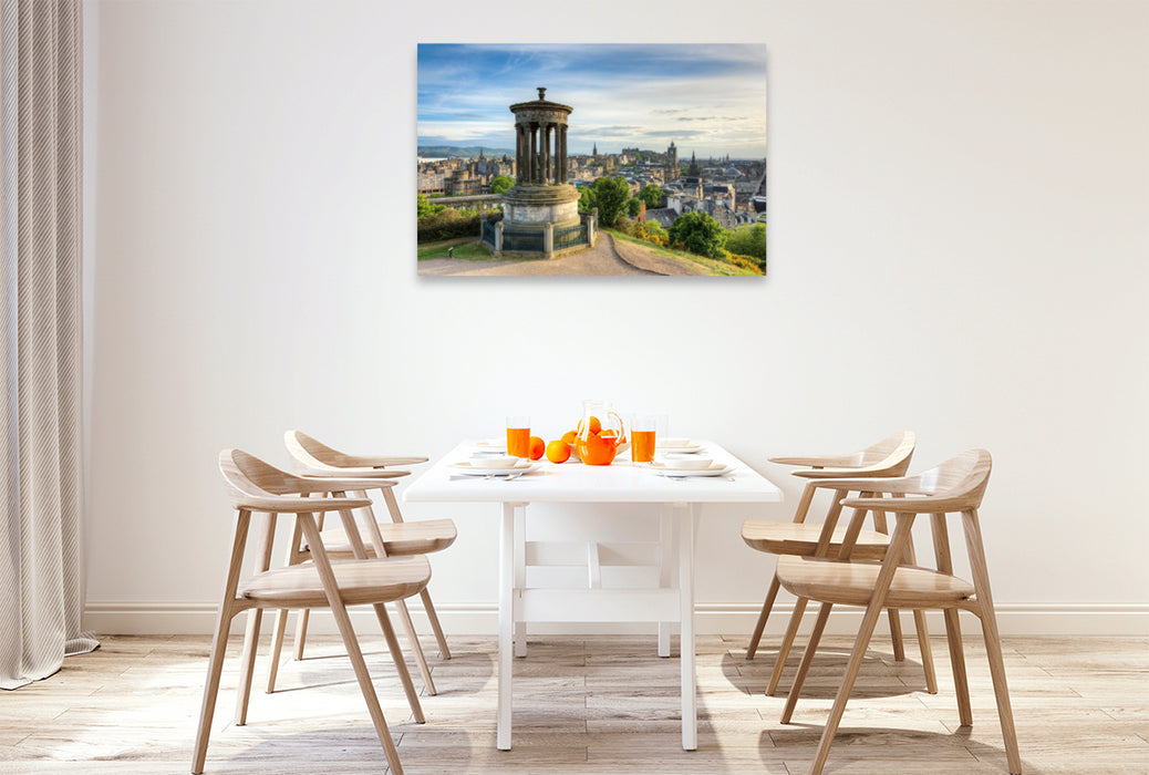 Premium Textile Canvas Premium Textile Canvas 120cm x 80cm landscape Edinburgh Calton Hill 