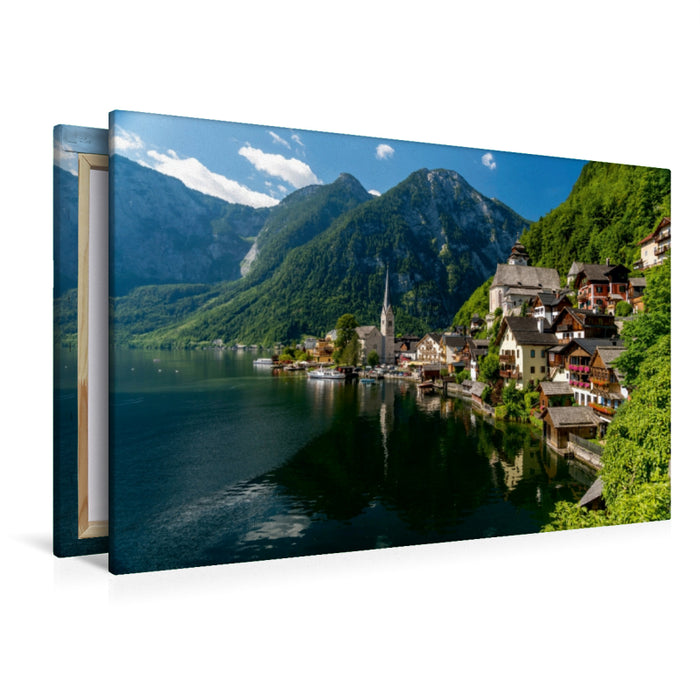 Premium Textil-Leinwand Premium Textil-Leinwand 120 cm x 80 cm quer Ein Motiv aus dem Kalender Welterberegion Hallstatt Dachstein