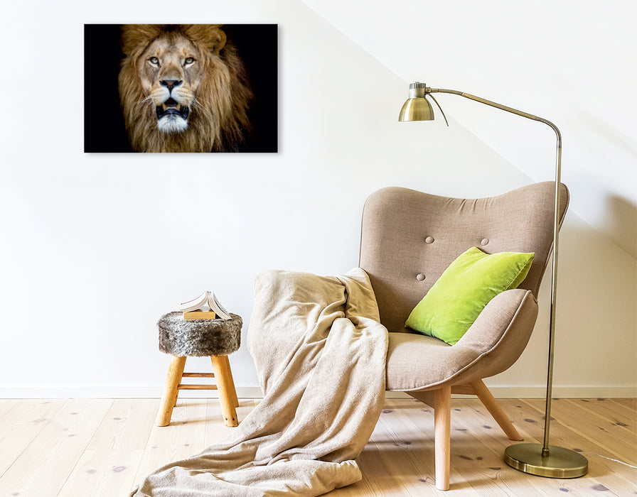 Toile textile haut de gamme Toile textile haut de gamme 75 cm x 50 cm de large Un motif du calendrier du lion 