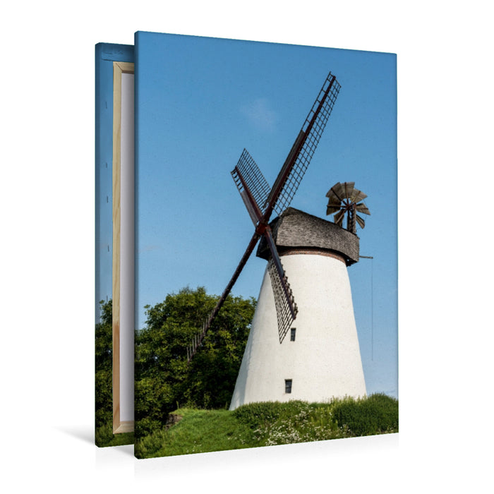 Premium Textil-Leinwand Premium Textil-Leinwand 80 cm x 120 cm  hoch Hummelbecker Windmühle, Holländerwindmühle, Dützen