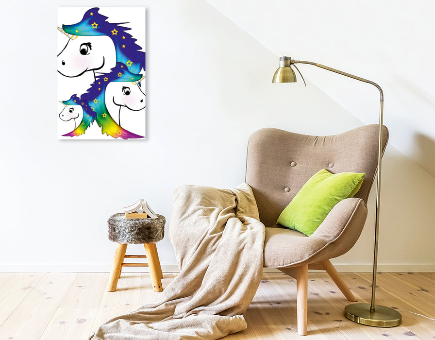 Premium Textil-Leinwand Premium Textil-Leinwand 50 cm x 75 cm hoch Ein Motiv aus dem Kalender Kinderbilder mit lustigen Tiermotiven