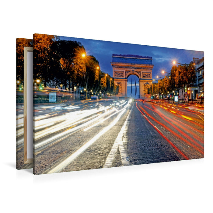 Premium Textil-Leinwand Premium Textil-Leinwand 120 cm x 80 cm quer Die Champs-Elysées, Paris