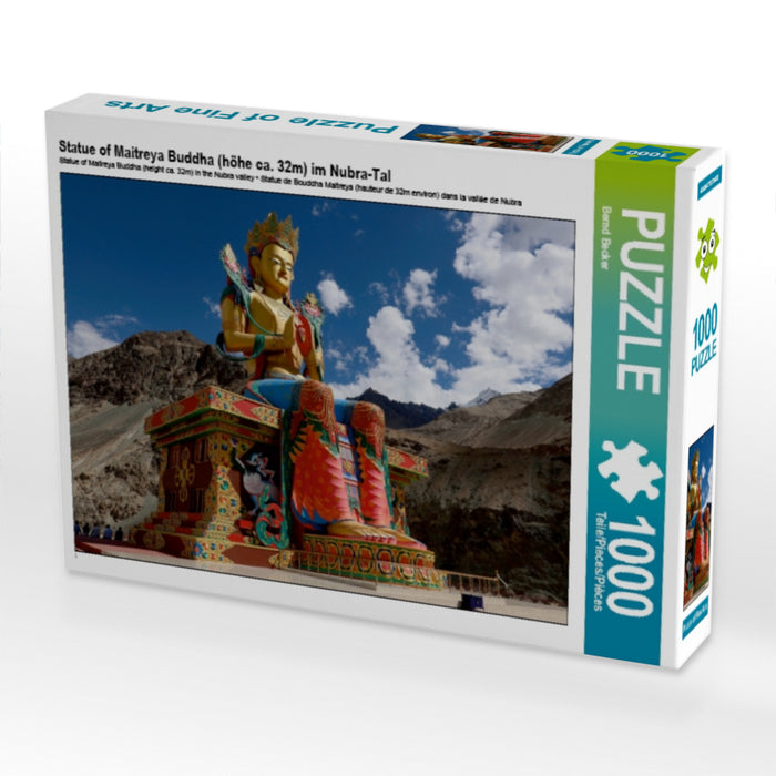 Statue of Maitreya Buddha (höhe ca. 32m) im Nubra-Tal - CALVENDO Foto-Puzzle - calvendoverlag 29.99