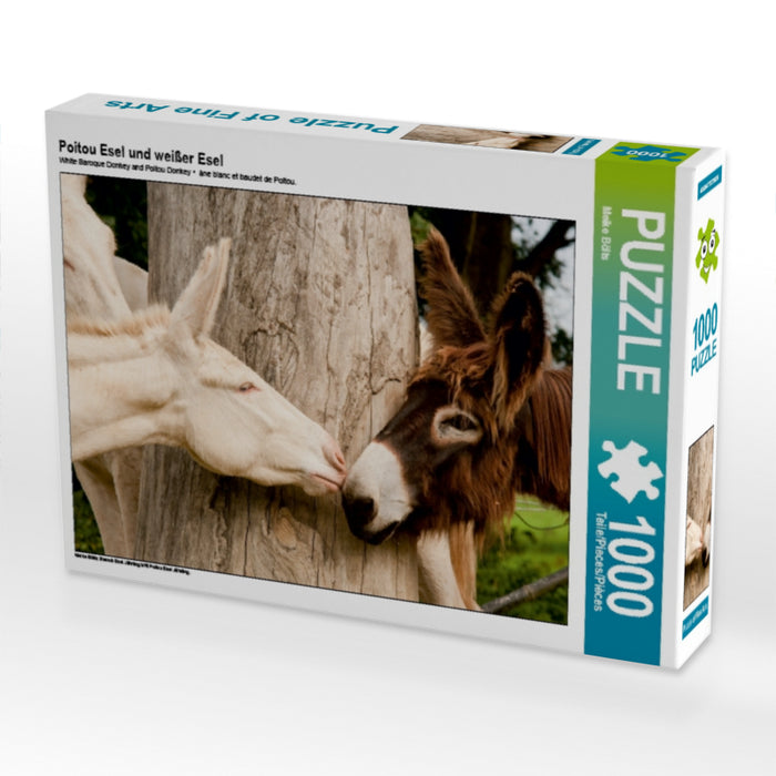 Poitou Esel und weißer Esel - CALVENDO Foto-Puzzle - calvendoverlag 29.99