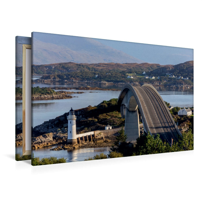 Toile textile haut de gamme Toile textile haut de gamme 120 cm x 80 cm sur le pont de Skye 