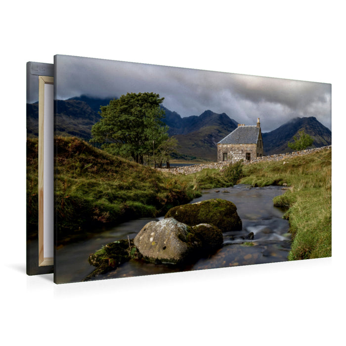 Premium Textil-Leinwand Premium Textil-Leinwand 120 cm x 80 cm quer Ein Motiv aus dem Kalender Isle of Skye, die raue schottische Schönheit