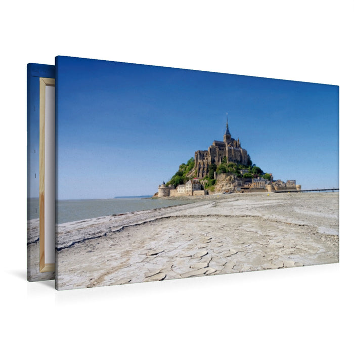 Premium Textil-Leinwand Premium Textil-Leinwand 120 cm x 80 cm quer Mont-Saint-Michel