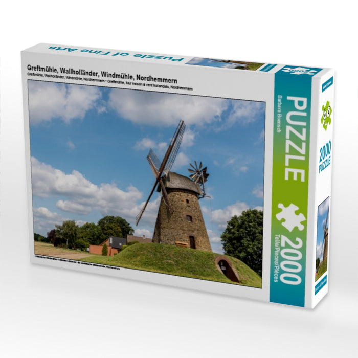 Greftmühle, Wallholländer, Windmühle, Nordhemmern - CALVENDO Foto-Puzzle - calvendoverlag 39.99