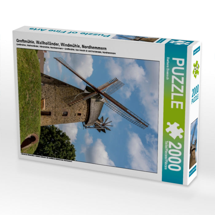 Greftmühle, Wallholländer, Windmühle, Nordhemmern - CALVENDO Foto-Puzzle - calvendoverlag 39.99