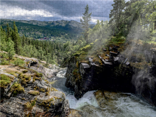 Wasserfall Rondane-Nationalpark - CALVENDO Foto-Puzzle - calvendoverlag 29.99