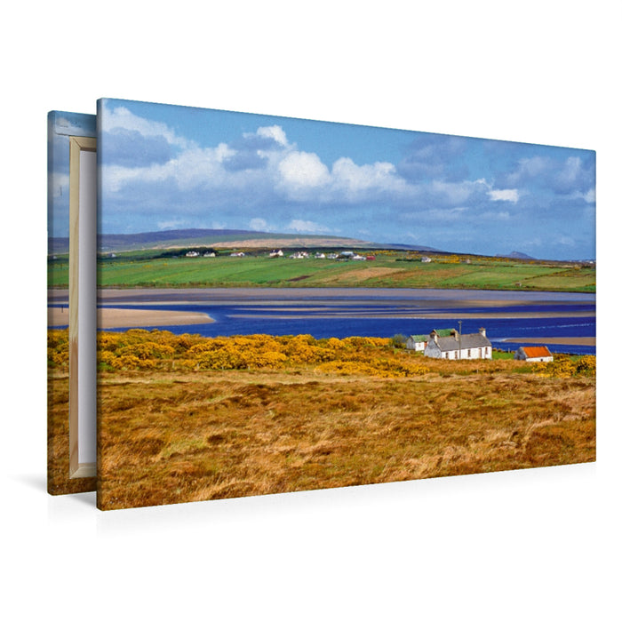 Premium Textil-Leinwand Premium Textil-Leinwand 120 cm x 80 cm quer Ein Bild von dem irischen Stroll Kalender