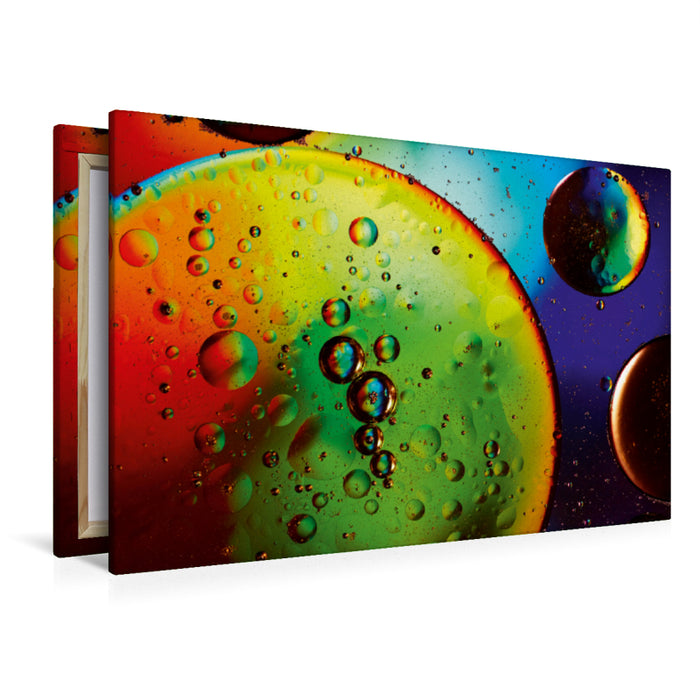 Premium textile canvas Premium textile canvas 120 cm x 80 cm landscape Color rush with oil and water 10 