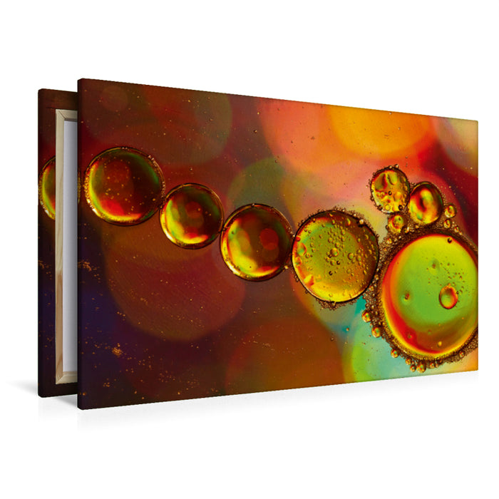 Premium textile canvas Premium textile canvas 120 cm x 80 cm landscape Color rush with oil and water 04 
