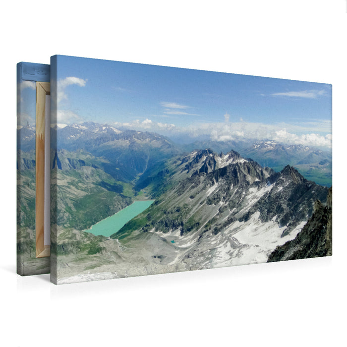 Premium Textil-Leinwand Premium Textil-Leinwand 75 cm x 50 cm quer Ausblick vom Tiefenstock