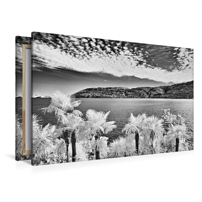 Premium Textil-Leinwand Premium Textil-Leinwand 120 cm x 80 cm quer Blick auf Stresa - Lago Maggiore