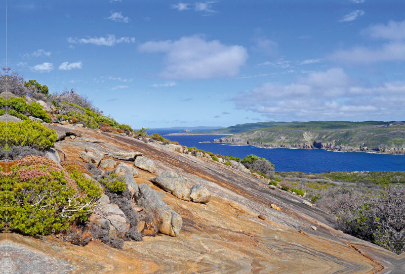 Premium Textil-Leinwand Premium Textil-Leinwand 120 cm x 80 cm quer Peak Head im Torndirrup Nationalpark mit Blick zur australischen Südküste