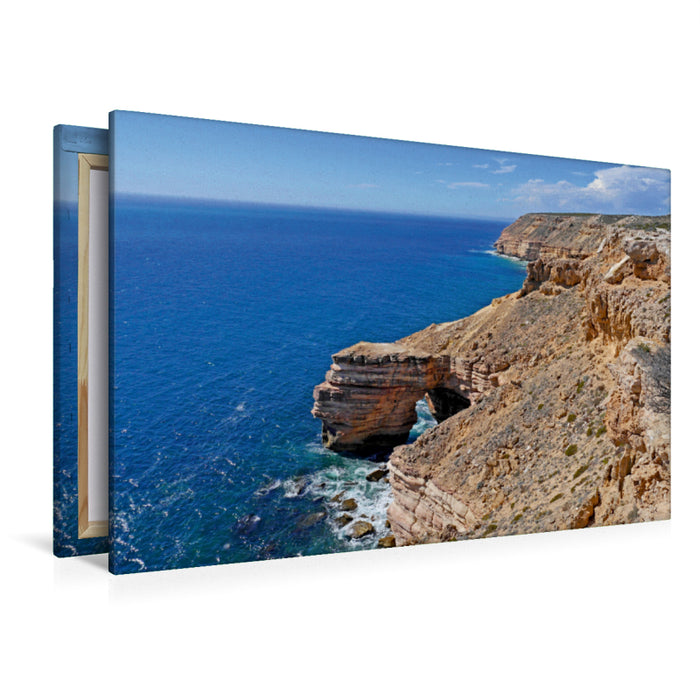 Premium Textil-Leinwand Premium Textil-Leinwand 120 cm x 80 cm quer Natural Bridge im Kalbarri Nationalpark