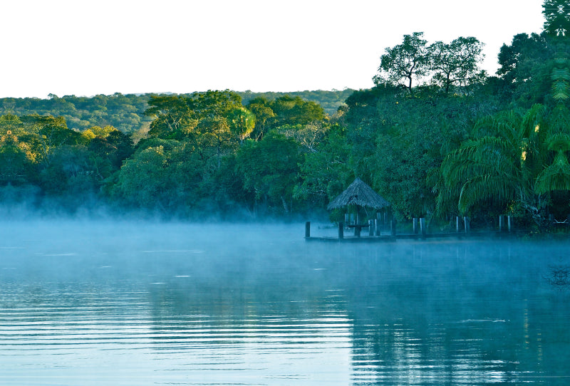 Toile textile premium Toile textile premium 120 cm x 80 cm paysage Aguas Calientes (sources chaudes) - Rio Otuquis, Pantanal bolivien 