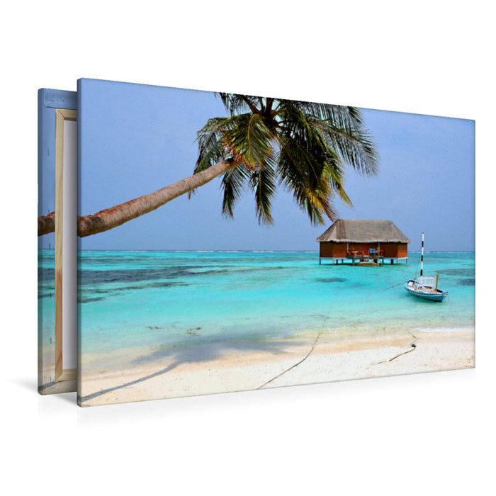 Premium Textil-Leinwand Premium Textil-Leinwand 120 cm x 80 cm quer Ein Motiv aus dem Kalender So schön sind die Malediven