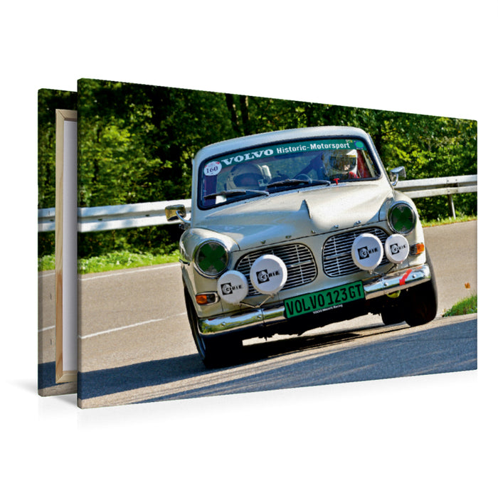 Toile textile premium Toile textile premium 120 cm x 80 cm paysage Volvo Amazon 123 GT Amazon - 1967 