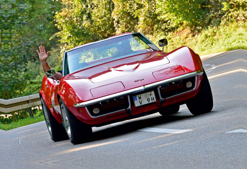 Toile textile premium Toile textile premium 75 cm x 50 cm paysage Chevrolet Corvette Stingray - 1969 