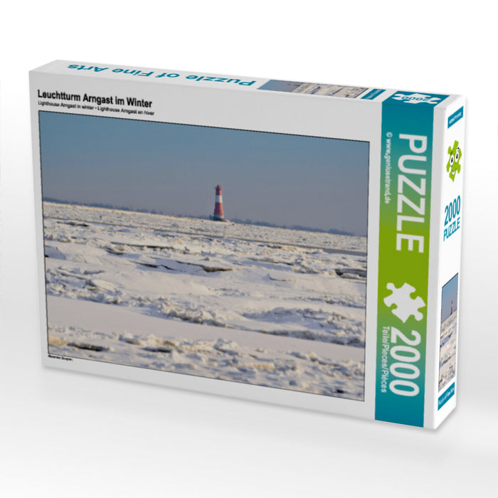 Leuchtturm Arngast im Winter - CALVENDO Foto-Puzzle - calvendoverlag 39.99