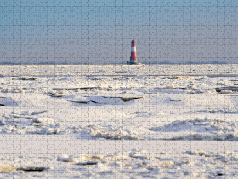 Leuchtturm Arngast im Winter - CALVENDO Foto-Puzzle - calvendoverlag 39.99